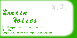 martin holics business card